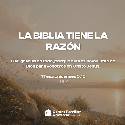 LA BIBLIA TIENE LA RAZÓN